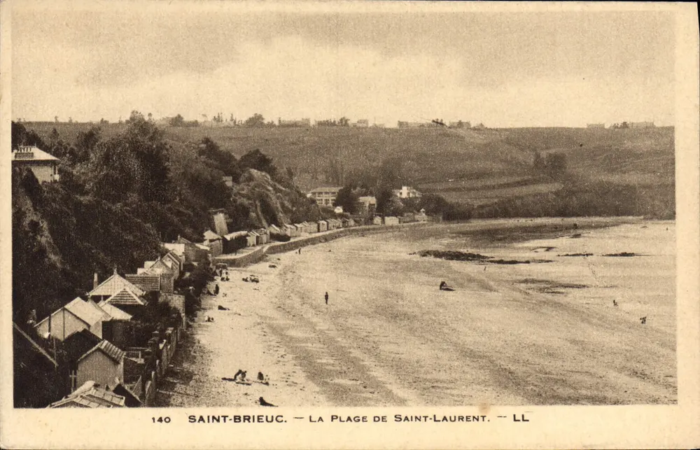 Saint-Brieuc — A Praia de Saint-Laurent — LL, n°140 - Frente