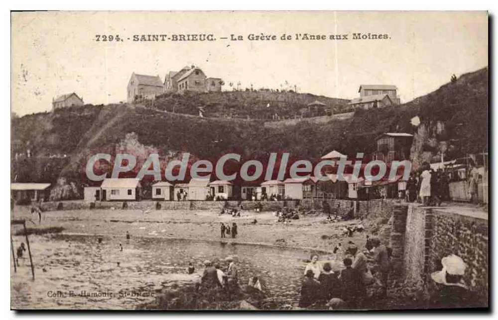 Saint-Brieuc — A Praia da Anse aux Moines — Editor R. Hamonou, n° 7294 - Frente