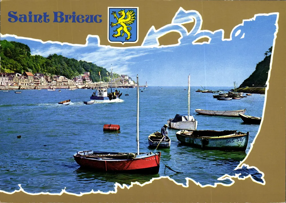 Saint-Brieuc — vista do porto — Edições Hachette - Frente