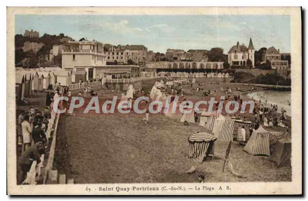Saint-Quay-Portrieux (C.-du-N.) — A Praia — A. B. — Fototipia & Bruyn - Frente