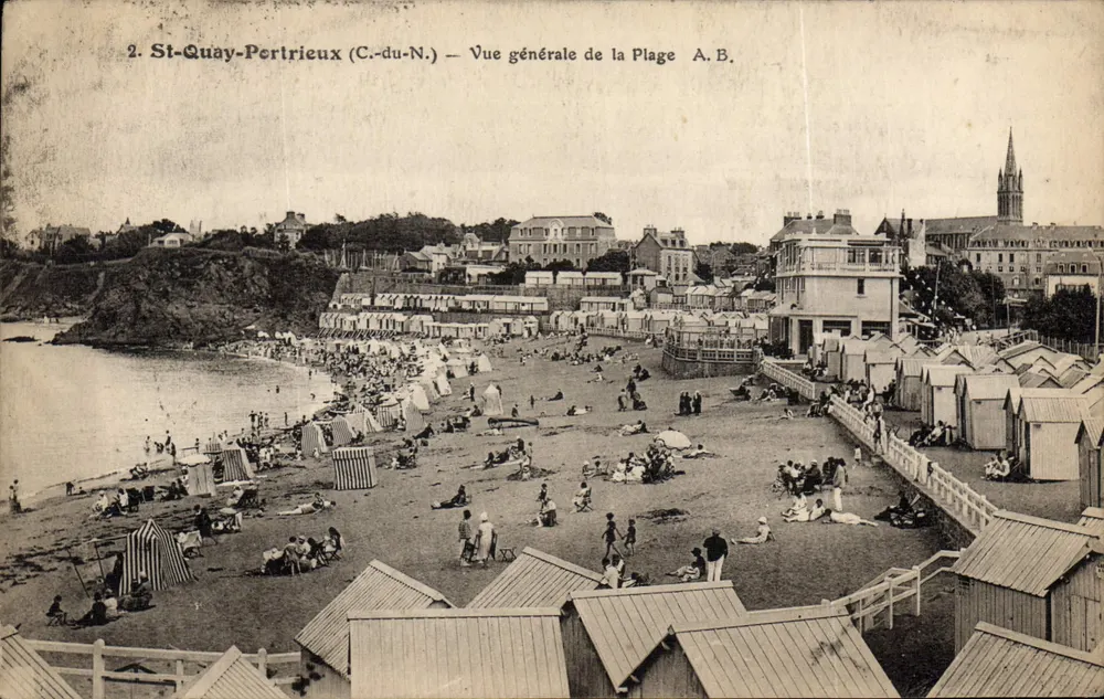 St-Quay-Pertric (C.-du-N.) — Allgemeiner Blick auf den Strand A.B. - Vorderseite
