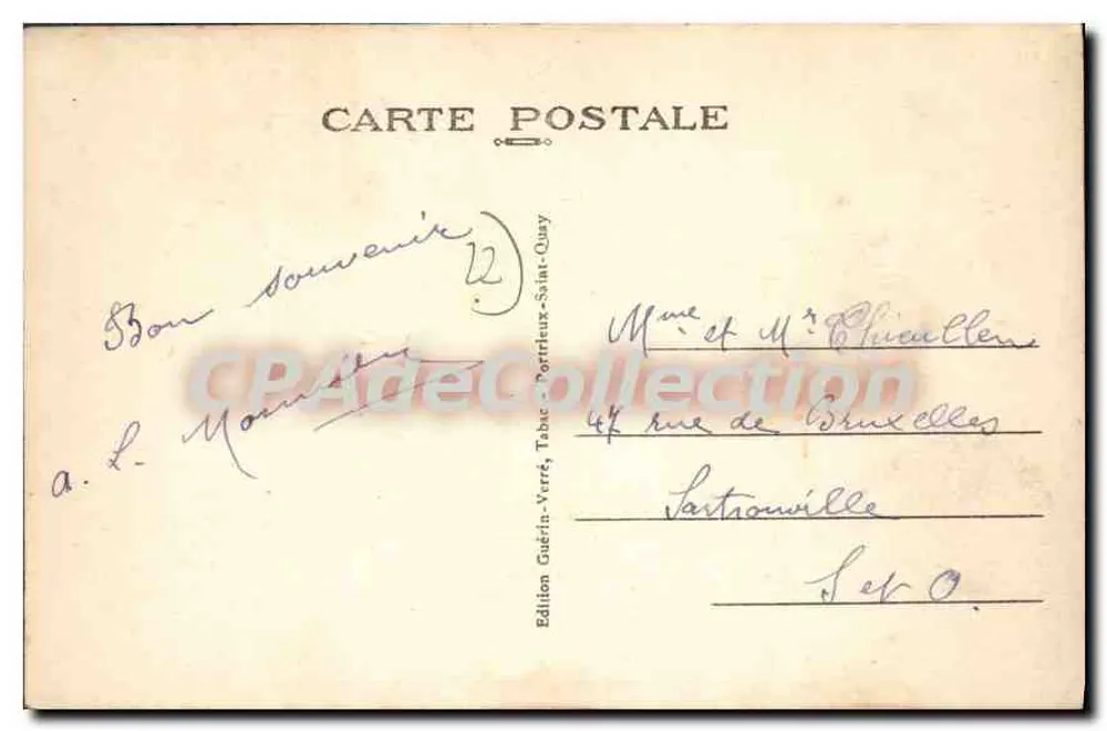 Saint-Quay-Portrieux (C.-du-N.) — Strand der Gräfin — Verlag Guérin-Verré - Rückseite