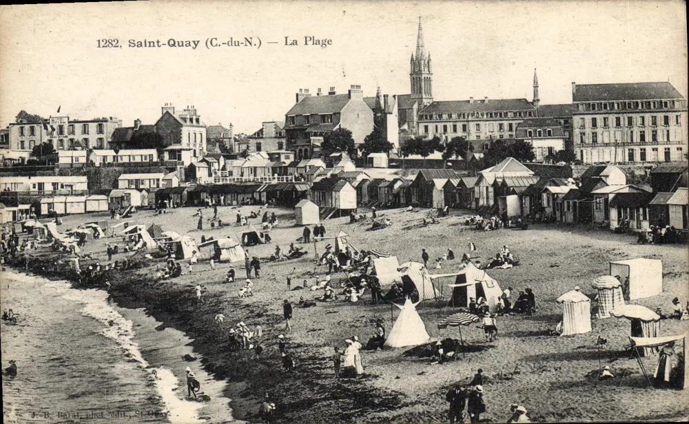 Saint-Quay (C.-du-N.) — A Praia — J.-B. Barat, fot. edit. St-Quay - Frente