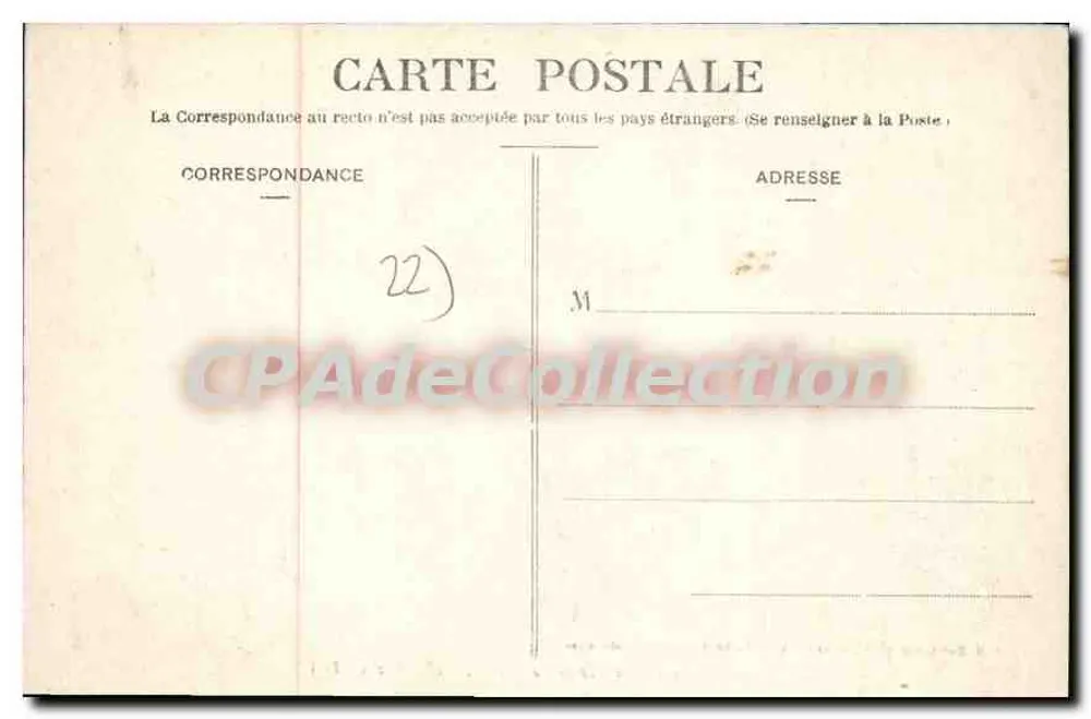 Portrieux (Côtes du Nord) — Die See in Wut — J.-B. Barat, Verleger-Fotograf, Saint-Quay - Rückseite