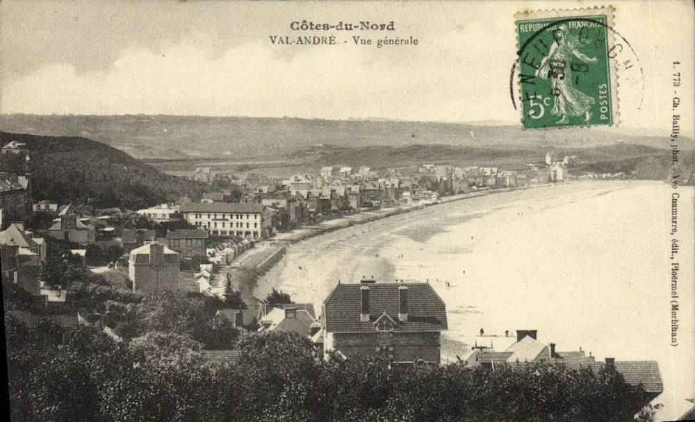 Val-André - Vista geral — Côtes-du-Nord — Ch. Bailly, fot. - Vve Caumare, edit. Ploërmel (Morbihan) - Frente
