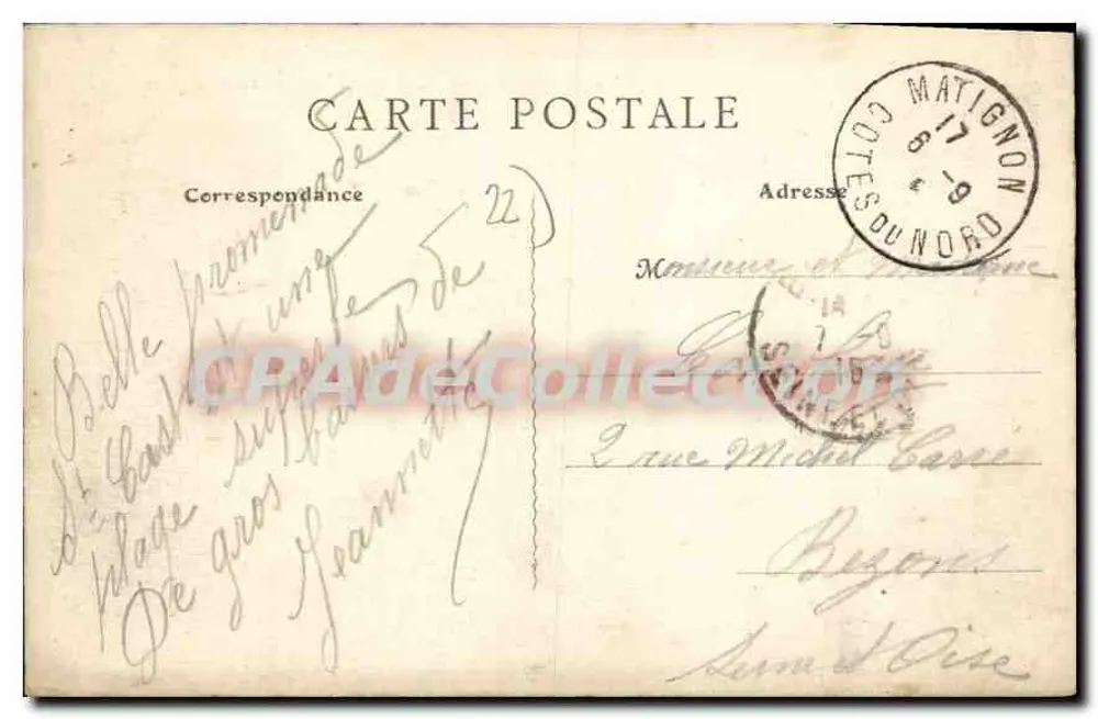 Ilha Saint-Cast (C.-du-N.) — Coluna comemorativa da Vitória Francesa do 11 de Setembro de 1758 — Édit. J. Passemar, Dinan - Verso