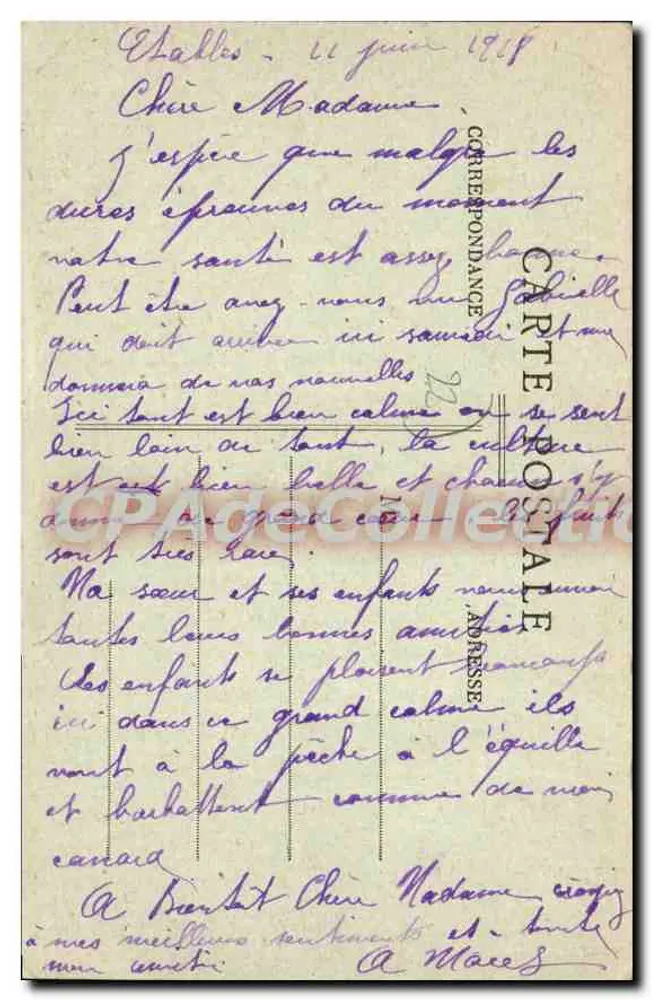 Etables (C.-du-N.) — A Praia, vista geral — A. B. Barat, fot.-edit., St-Quay - Verso
