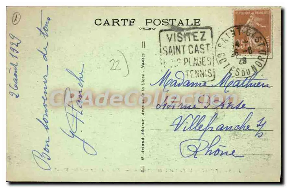 SAINT-CAST — O Porto e o cais — G. Artaud, editor - Verso