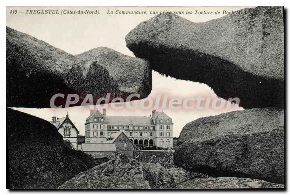 TREGASTEL (Côtes-du-Nord) — A Comunidade vista tirada sob as Tortugas de Roch'Men — editor não identificado, n° 510 - Frente