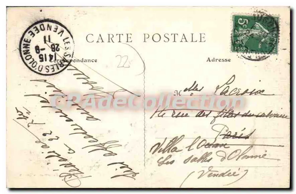 Ruínas do Castelo de La Hunaudais — Côte-d'Or — n°275 - Verso