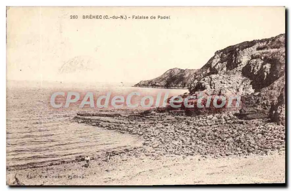 Bréhec (C.-du-N.) — Falaise de Padel — Wyd. Vve Coues - Plougon - Awers