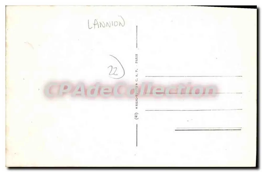 Lannion, O porto em torno da 5ª Ano — C.A.P. Paris - Verso