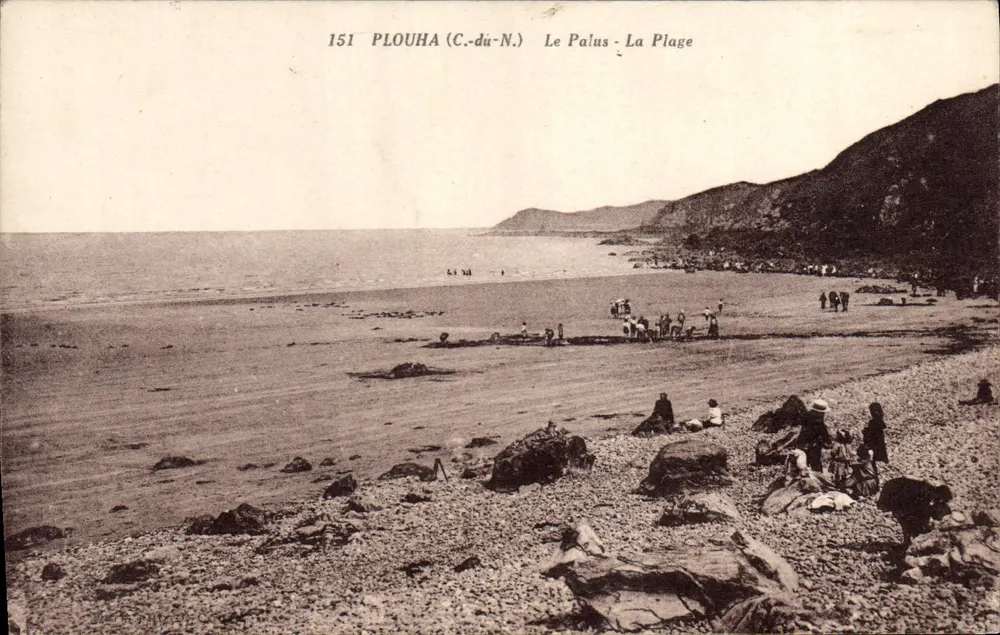 Le Palus - A Praia — PLOUHA (C.-du-N.) — editor desconhecido, n° 151 - Frente