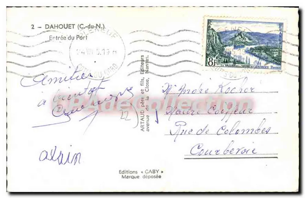Dahouet (Côtes-du-Nord) — Entrada do Porto — Edições Caby - Verso
