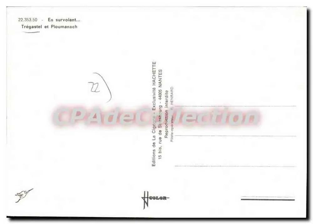 Trégastel i Ploumanach — widok z lotu ptaka — Wydawca: La Cigogne - Rewers