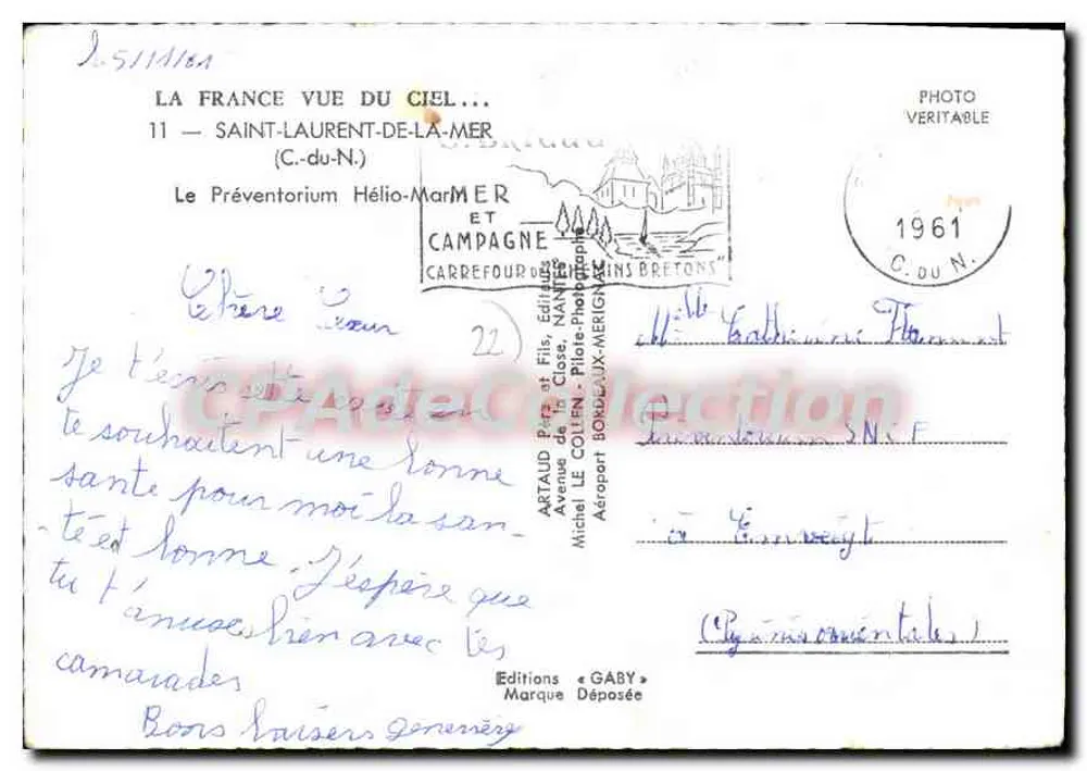 सेंट-लॉरेंट-डू-वार — हेलियोमार प्रीवेंटोरियम और कैंपिंग के ऊपरी दृश्य — एडिशन्स गैबी - पीछे