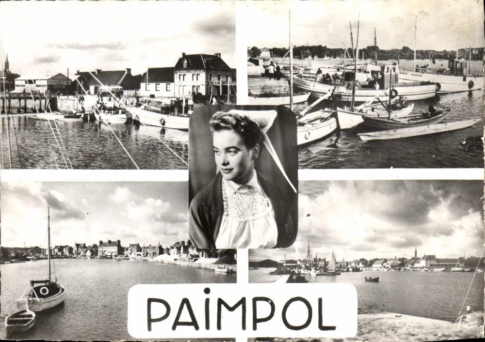 Paimpol — Vista geral do porto e barcos de pesca — Editor: L'Ecole de la Marine Marchanda - Frente