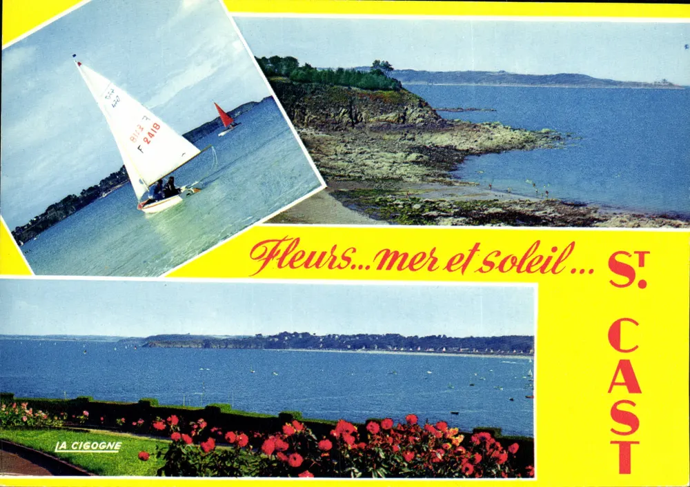 Saint-Cast — Flores... mar e sol... — La Cigogne, n°22.282.73 - Frente