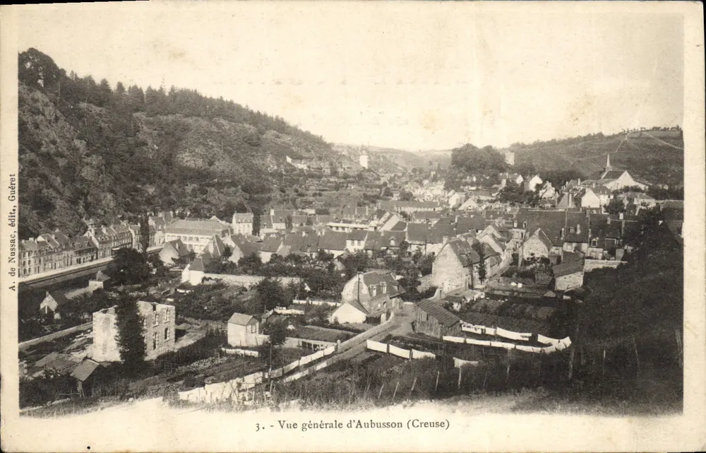 Aubusson (Creuse) — Vista geral — A. de Nussac, editor, n°3 - Frente