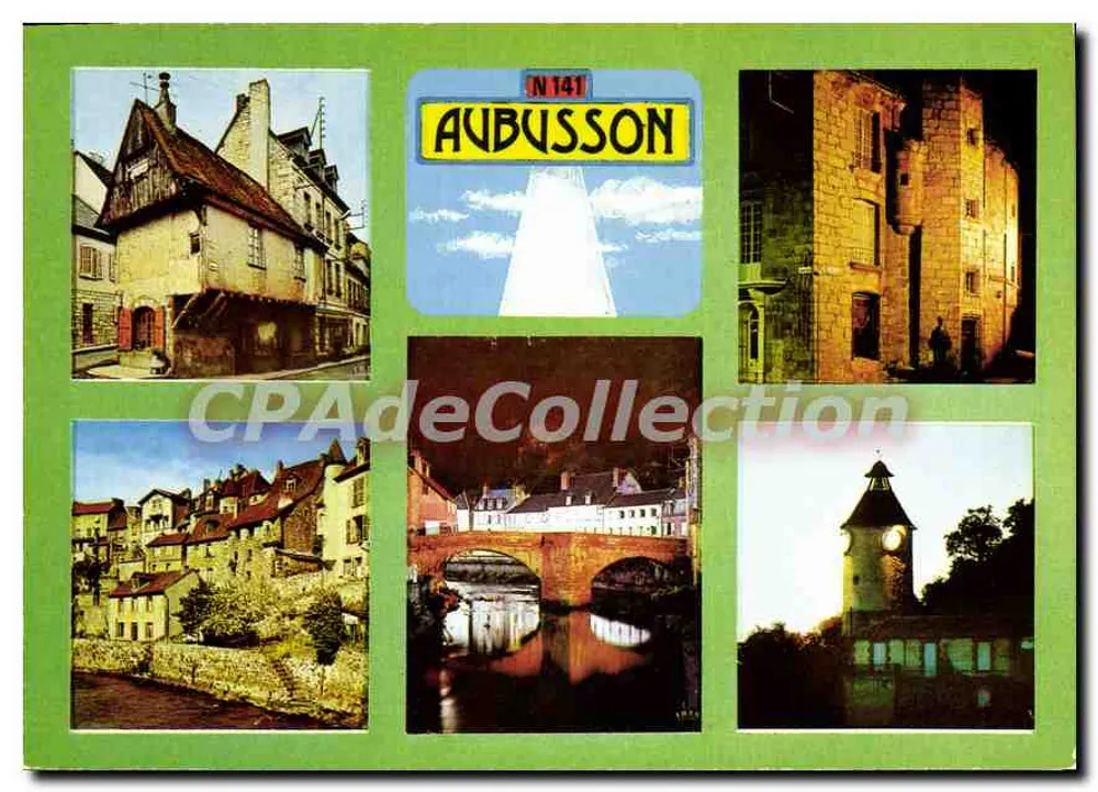 Aubusson — vista panorâmica — CPAdeCollection N°141 - Frente