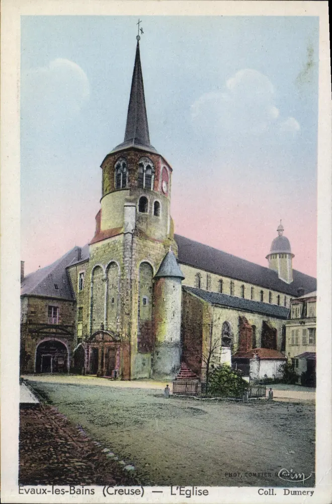Evaux-les-Bains (Creuse) — A Igreja — Fot. Combier, Coll. Dumery - Frente