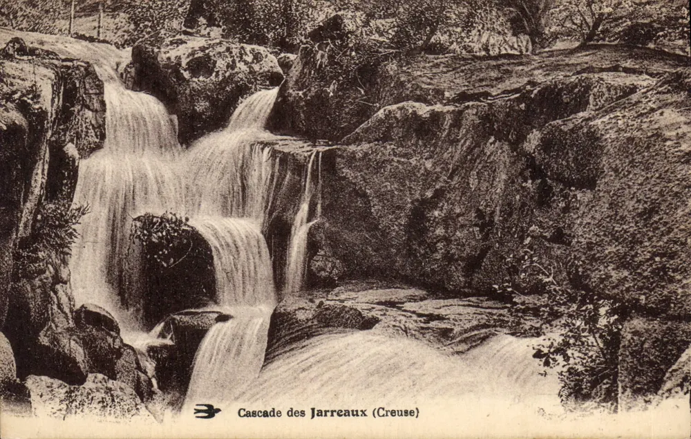 Cachoeira dos Jarreaux (Creuse) — vista da cachoeira — editor não identificado - Frente