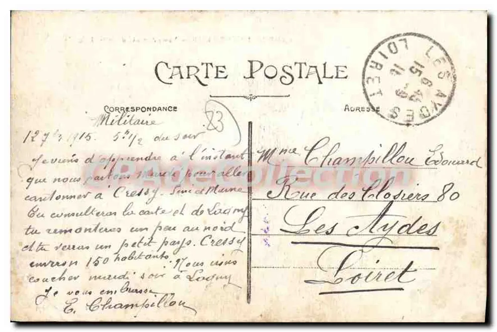 Camp de La Courtine — Allgemeiner Blick auf die 1. Brigade — Bresson, Verlag - Rückseite