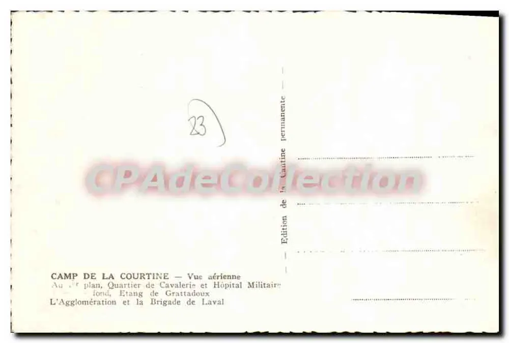 Camp de La Courtine — Luftbild — Édition de la Courtine - Rückseite