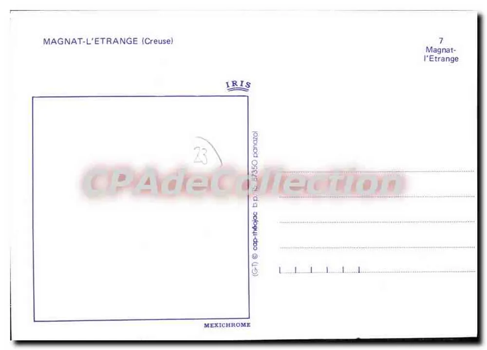 Magnat-l'Étrange — Creuse — editor IRIS, n°7 - Verso