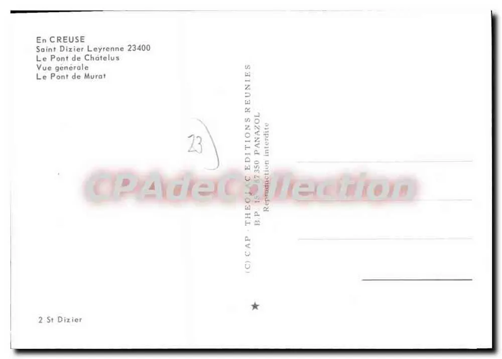 Saint-Dizier — Leyrenne — Editora Théoc Editions Panazol, n°23 - Verso