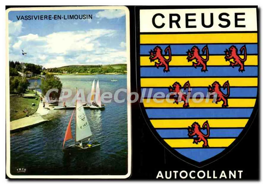 Vassivière-en-Limousin — See mit Segelbooten — Verlag TRIS, Serie F.147 - Vorderseite
