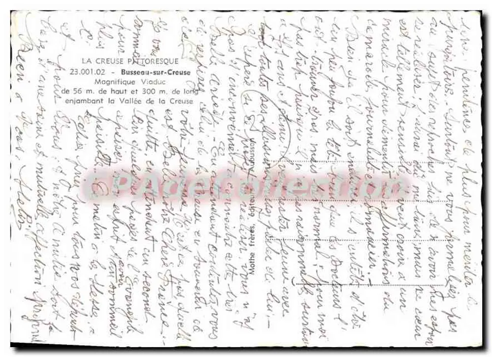 Bousseau-sur-Creuse — Viaduto magnífico — Mothe irmãos, editores - Verso