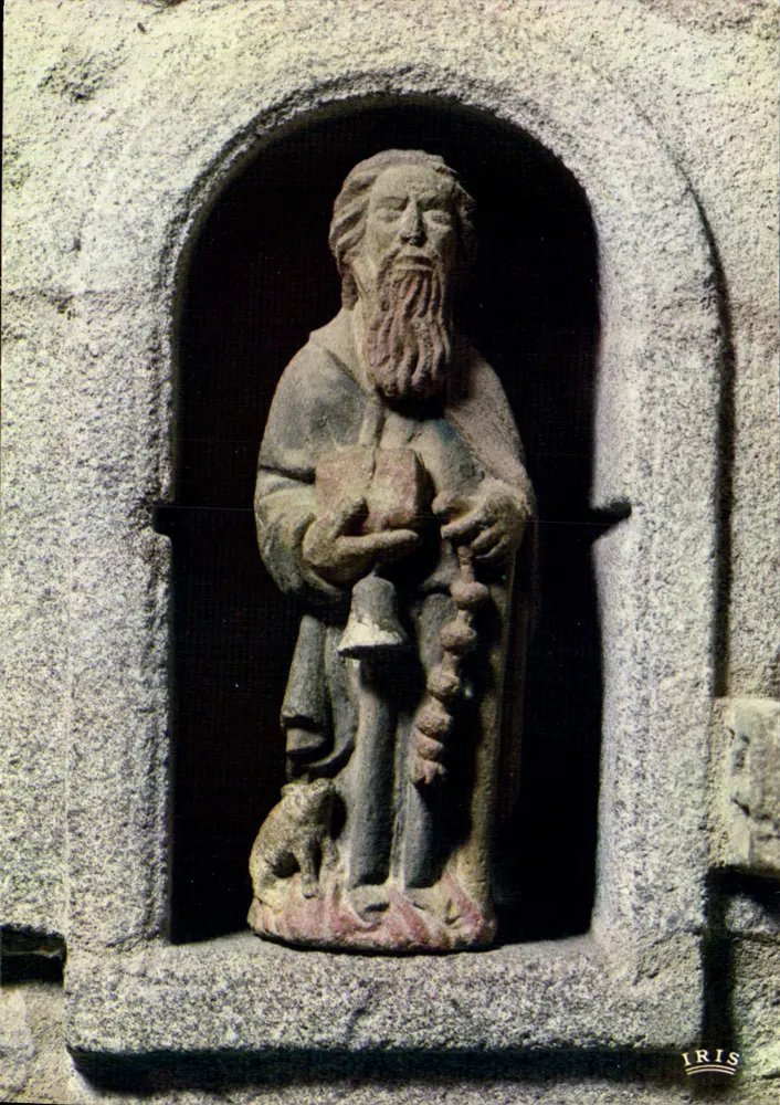 Statue des Heiligen Antonius — Kirche vom 12. bis 15. Jahrhundert — IRIS - Vorderseite