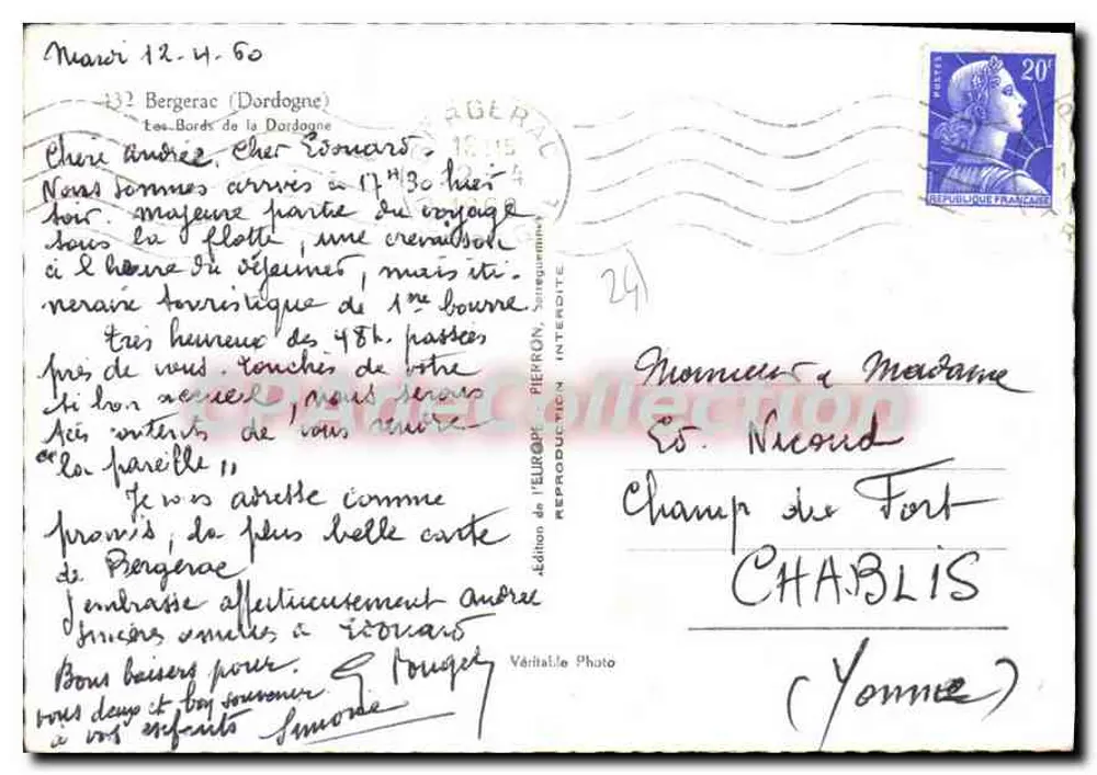 As margens da Dordogne — Bergerac — Edição da EUROP, n°24 - Verso