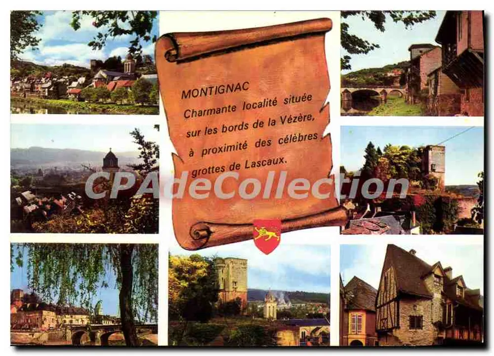 Montignac-sur-Vézère — charmosa localidade às margens da Vézère, perto das cavernas de Lascaux — CPAdéCollection n°29 - Frente