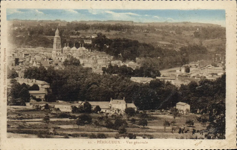 Périgueux — Vista geral — O. Bodage, livreiro-editor, Périgueux - Frente