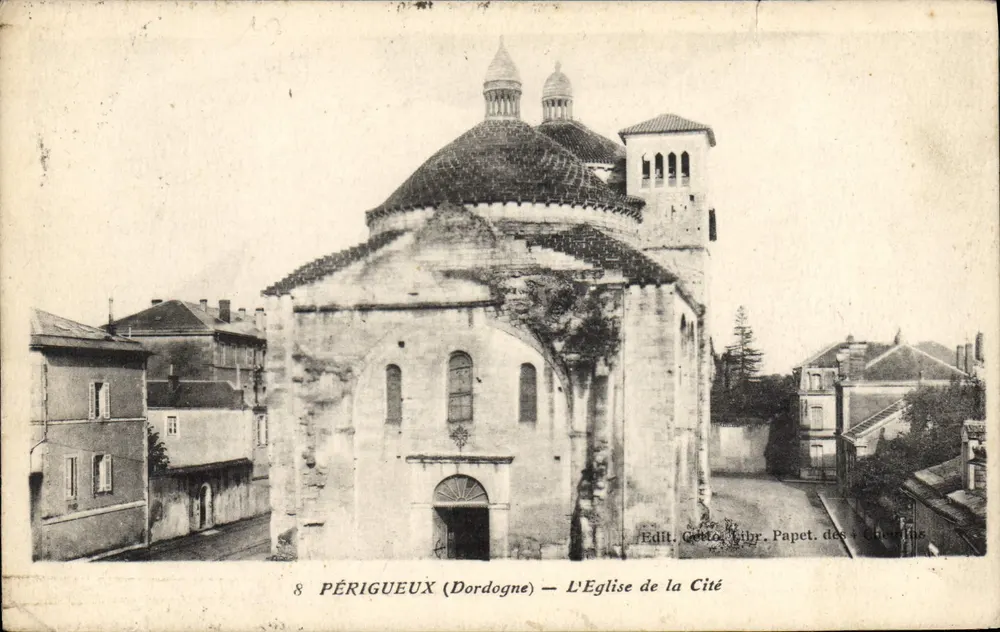 PÉRIGUEUX (Dordogne) — A Igreja da Cidade — Ed. Géto, Livraria Papet, dos Chevrius - Frente