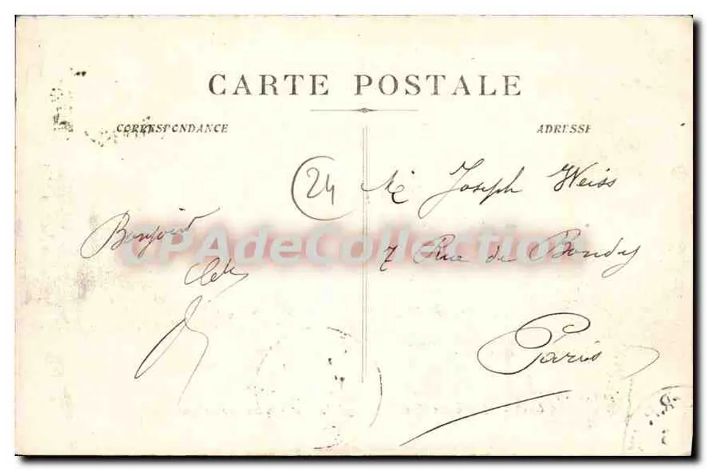 Périgueux (Dordogne) — Praça e Estátua de Montaigne — Dômege édit, n°6223 - Verso