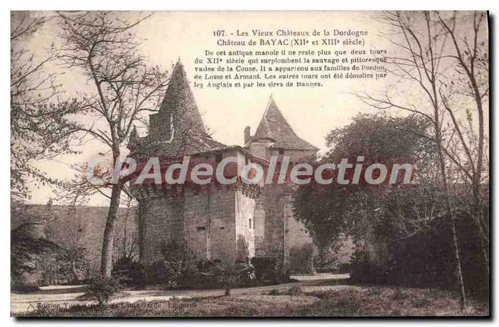 Castelo de Bayac — Século XII e XIII — Edição Yves et Cie, Limoges - Frente