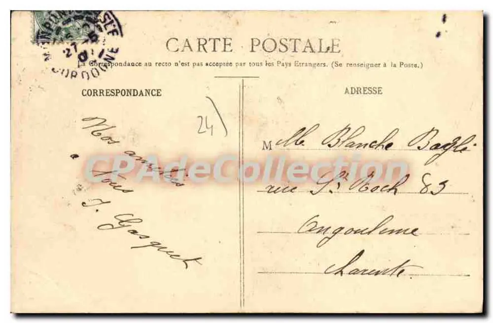 Monpont e seus Arredores — Chartreuse de Vauclaire — Cl. H. Barradis, n° 115 - Verso