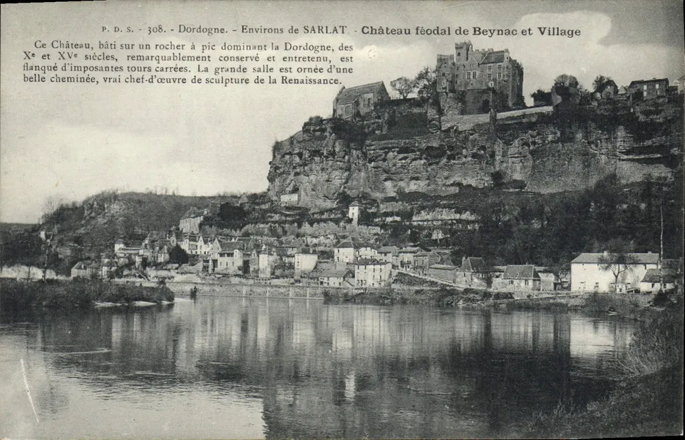 Burg Beynac und Dorf — Umgebung von Sarlat — P.D.S. 308 - Vorderseite