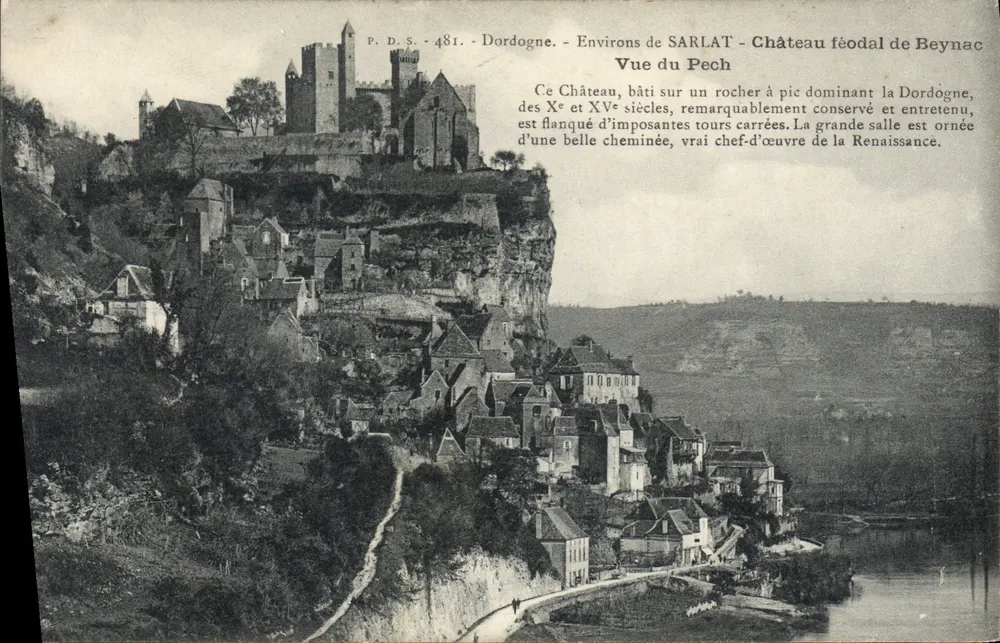 Castelo feudal de Beynac — Entorno de Sarlat — P.D.S. 481 - Frente