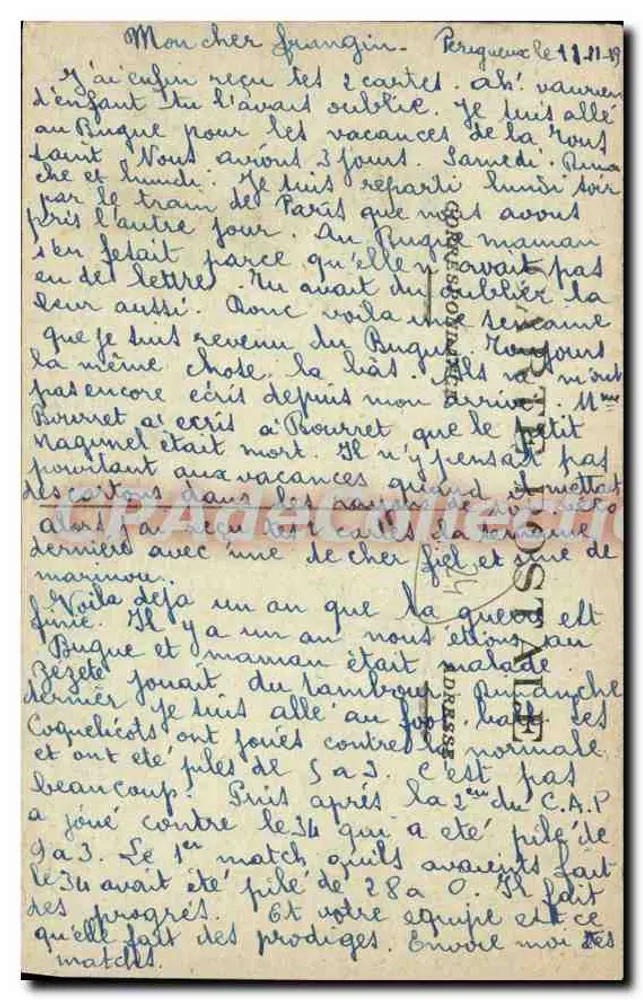 ले बुग्यू (डॉर्डोन्ग) — रॉक डी ल'अग्रेनेल — जे. टेलियेट, पेरिस के छापक - पीछे