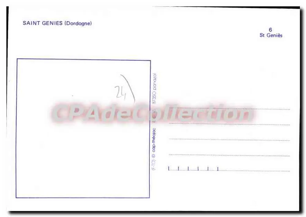 सेंट जेनिएस — पैनोरमिक दृश्य — CPAdeCollection, श्रृंखला का संख्या 7/350 में संख्या 6 - पीछे