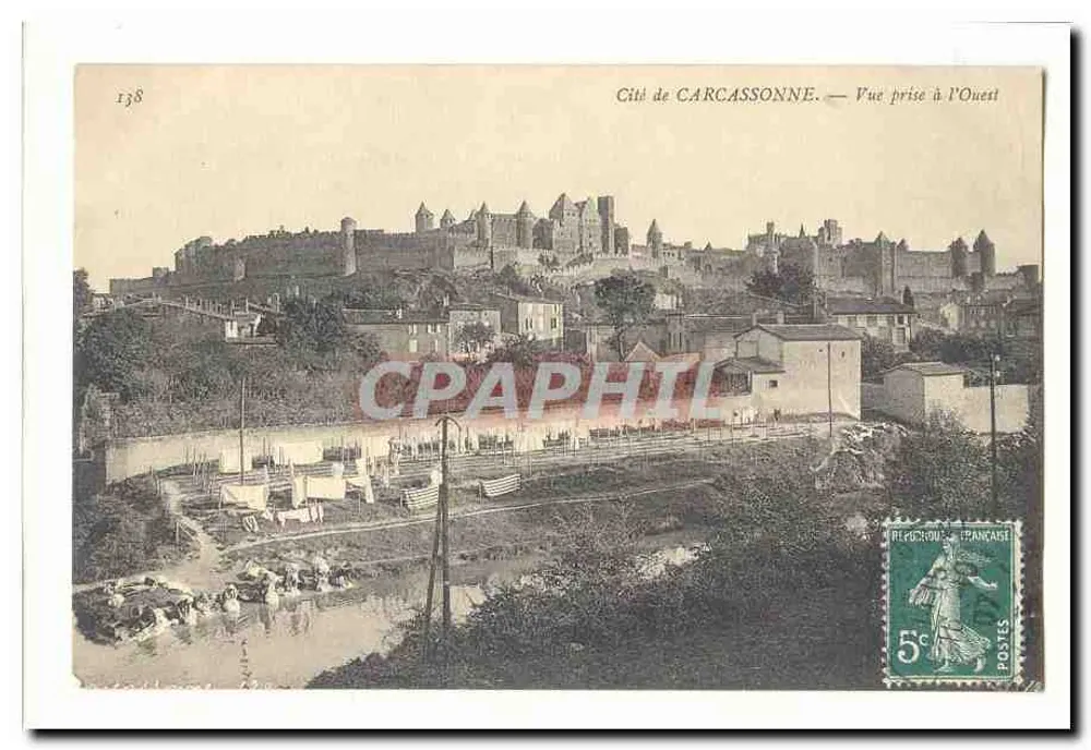 Stadt CARCASSONNE — Ansicht vom Westen — Verlag: C.P.A. n°138 - Vorderseite