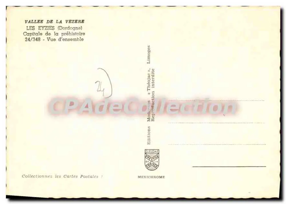 Les Eyzies - Dordogne — Capital da pré-história — Éditions Diplôme - Verso