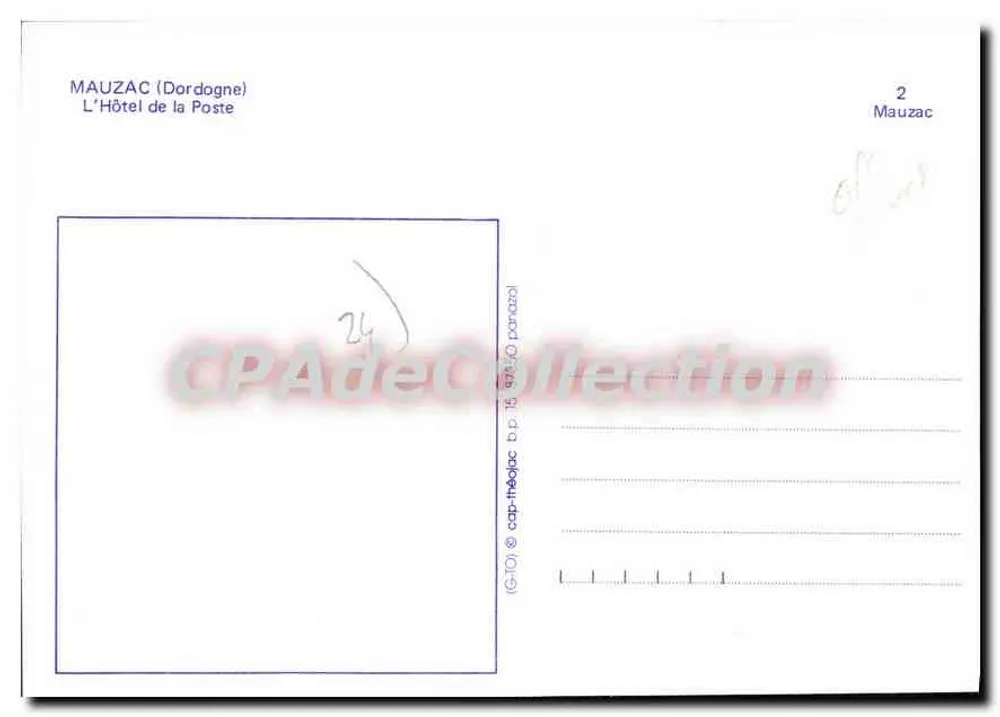 मौज़ैक (डॉर्डोन्ग) — होटेल डी ला पोस्ट — एडिटर CPAAdeCollection - पीछे