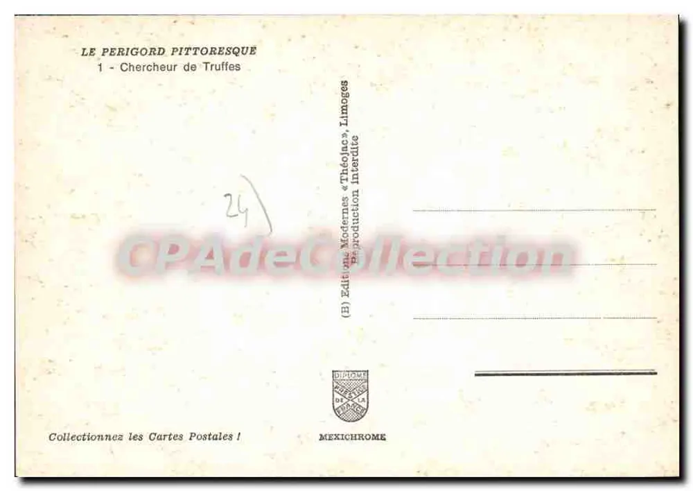Trüffelsucher — Pittoreskes Périgord — Mexichrome-Edition, Nr. 1 - Rückseite