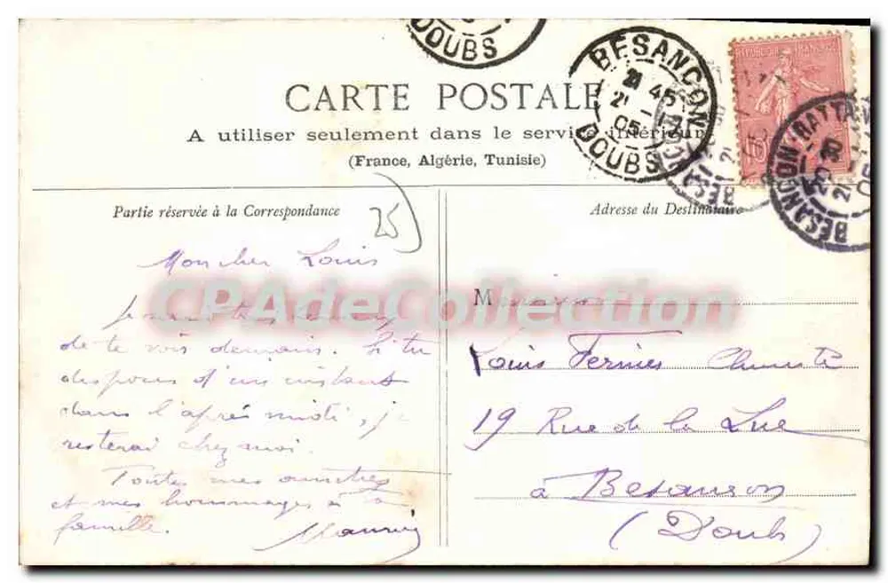 Besançon - Bords du Doubs - 2 — J. Liard, éditeur - Verso