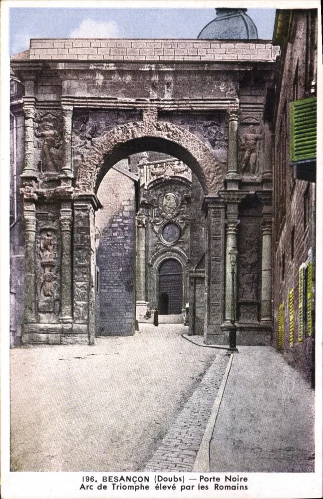 Besançon (Doubs) — Porta Negra, Arco do Triunfo erguido pelos Romanos - Frente